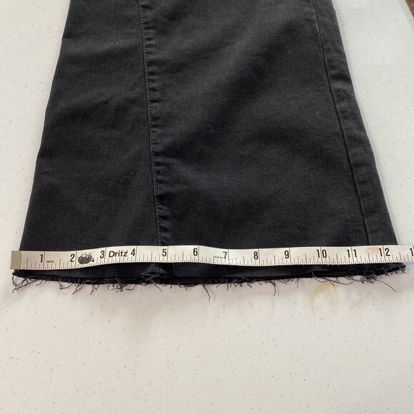 Free People Penny Pull-On Flare Jeans Washed Black We The Free Stretchy Boho - Picture 14 of 16